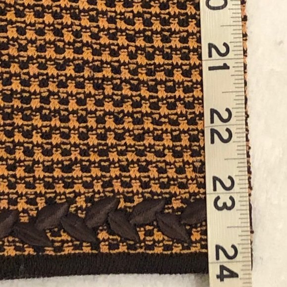 ST JOHN COLLECTION Size 10 Orange & Dark Brown Checked Front Zip Jacket - Picture 9 of 11